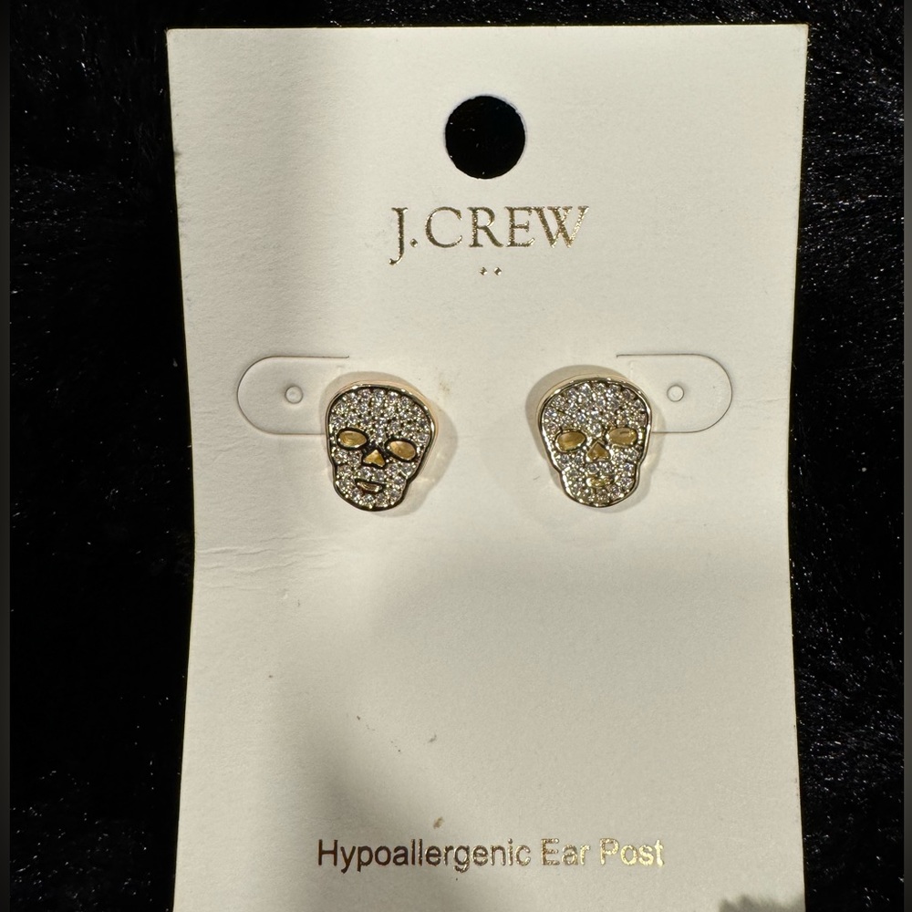 J. Crew skull earrings